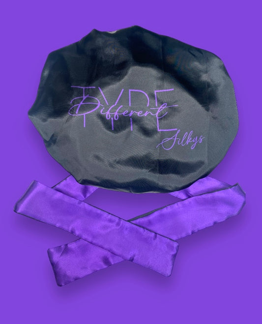 Black/Purple Reversible Bonnets