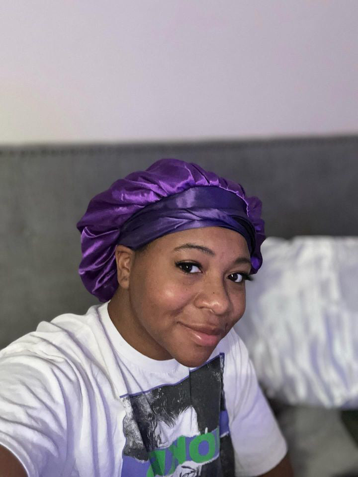 Black/Purple Reversible Bonnets