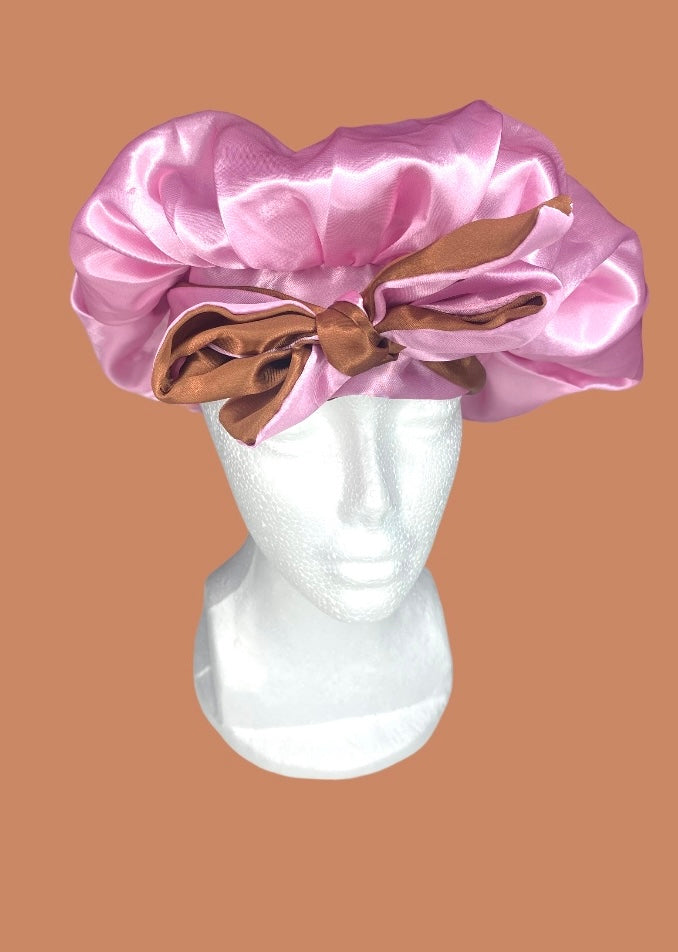 Brown/Pink Reversible Bonnet