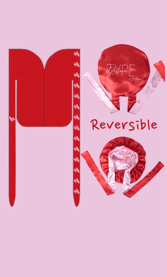 *Special Valentines Day Bundle* Matching Red Set (1 Bonnet & 1 Durag)